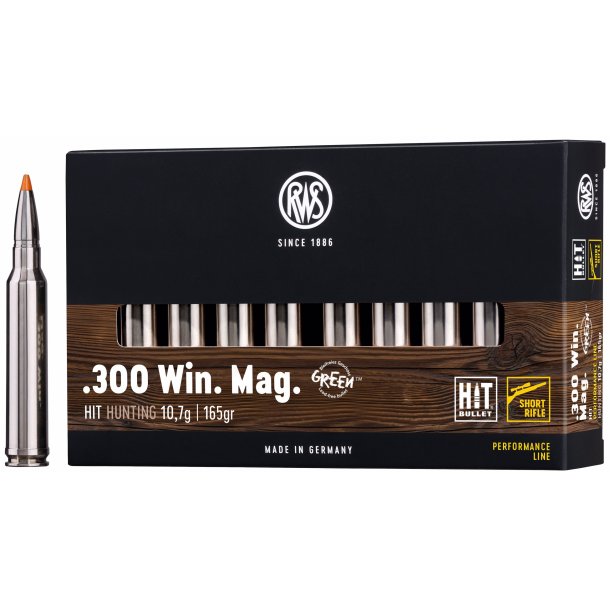 RWS 300 WIN MAG HIT BLYFRI 10,7GR SHORT BARREL