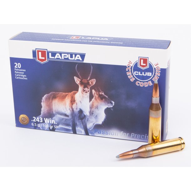 LAPUA 243 SOFT POINT 6,5G.