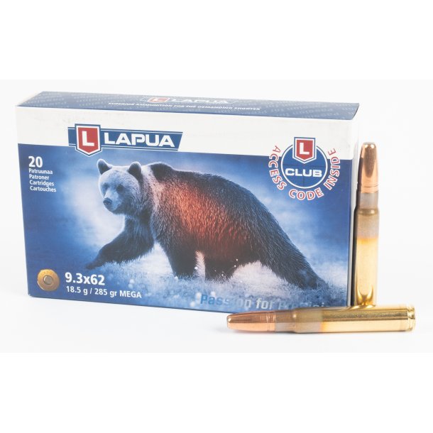 LAPUA 9,3X62 MEGA 18,5G.