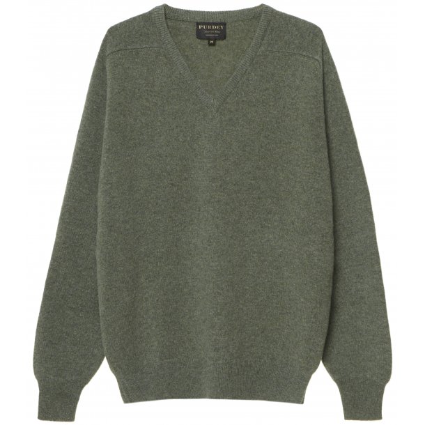 PURDEY V-NECK SWEATER, GREEN