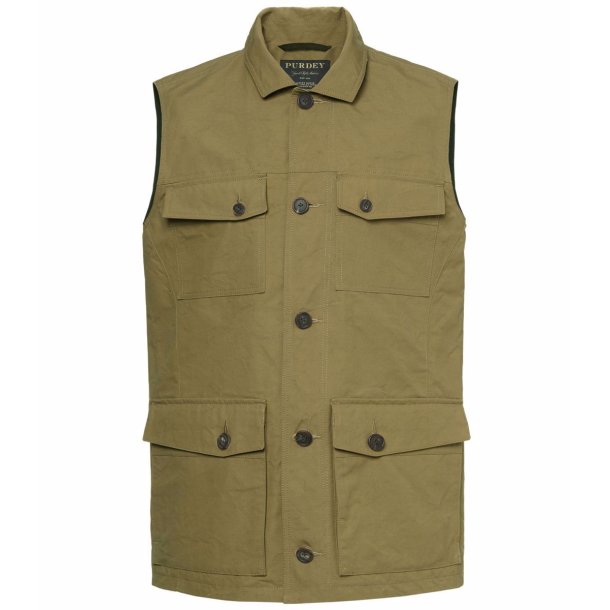 PURDEY PERCIVAL SAFARI VEST, DESERT KHAKI