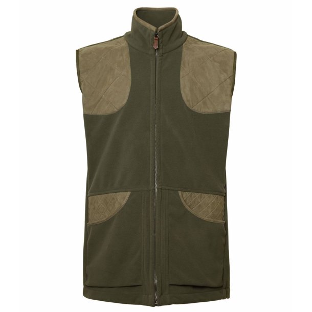 PURDEY SHETLAND SH. FLEECE VEST, KHAKI GREEN