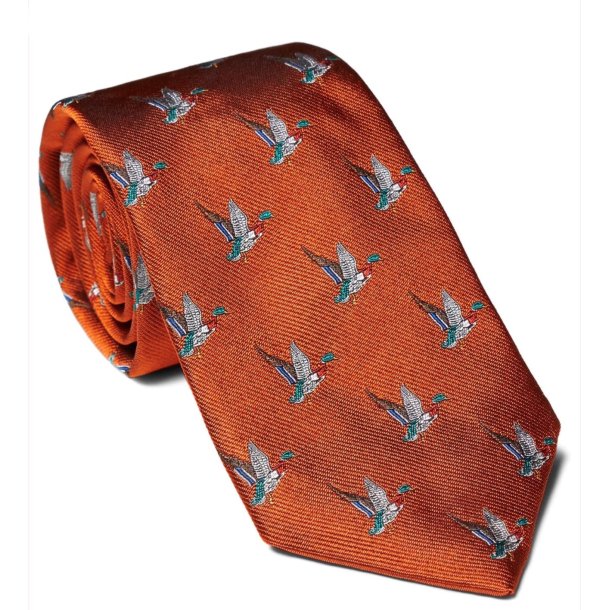 PURDEY SLIPS FLYING DUCKS BURNT ORANGE