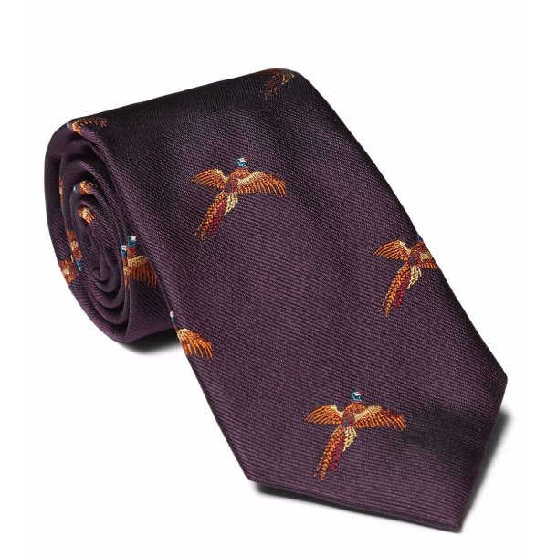 PURDEY SLIPS FLYING PHEASANT, PURPLE