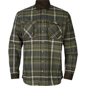 H�RKILA PAJALA SKJORTE, OLIVE CHECK