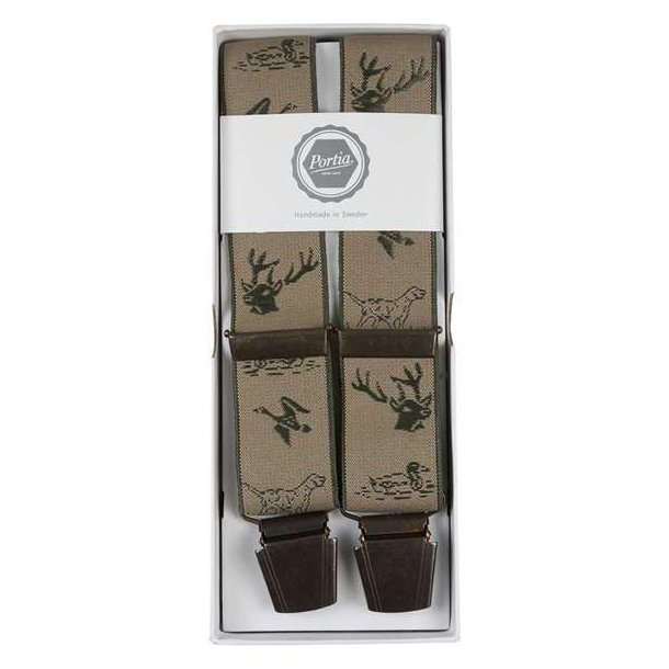 PORTIA SELER MED CLIPS, JAGTMOTIVER, BEIGE