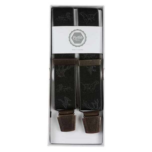 PORTIA SELER MED CLIPS, JAGTMOTIVER, D. GR�N