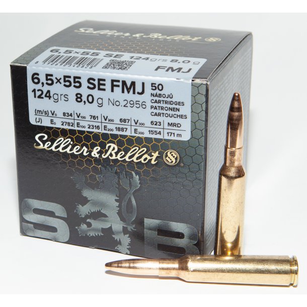 SELLIER & BELLOT  6,5X55 FMJ 8,0G.