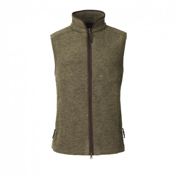 LAKSEN ISLA VEST FLEECE WOOL, OLIVEN