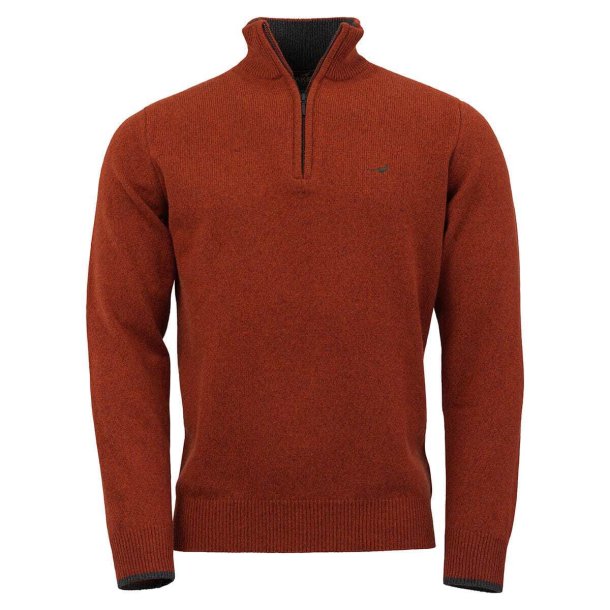 LAKSEN BROMPTON ZIP NECK BLUSE, TILE