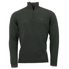 LAKSEN BROMPTON ZIP NECK BLUSE, LODEN