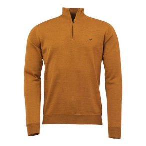 LAKSEN NORFOLK ZIP-NECK, MUSTARD