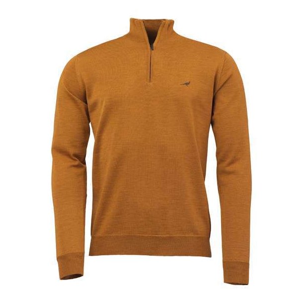 LAKSEN NORFOLK ZIP-NECK, MUSTARD