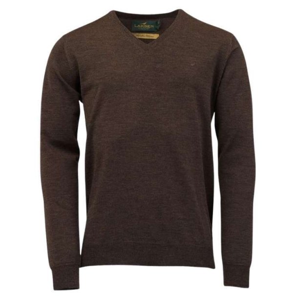 LAKSEN SUSSEX V-NECK BLUSE, BROWNIE