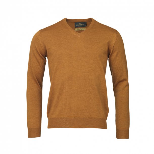 LAKSEN SUSSEX V-NECK REDDISH, ORANGE