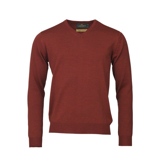 LAKSEN SUSSEX V-NECK GRAPE, R�D
