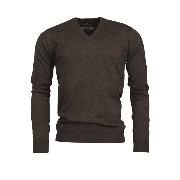 LAKSEN SUSSEX V-NECK, BARK