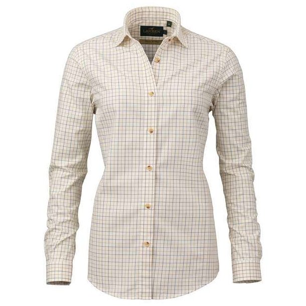 LAKSEN EM LADY SKJORTE COTTON WOOL, MUSTARD BROW