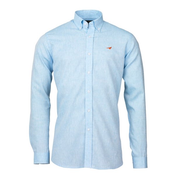 LAKSEN MARGATE LINEN SKJORTE, SKY BLUE