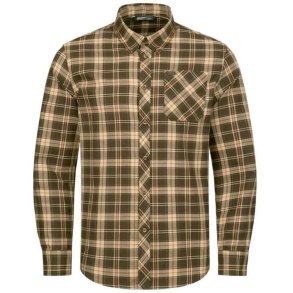 BLASER LOUIE SKJORTE, BROWN-ORA CHECKED