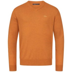 BLASER MERINO V-NECK SWEATHER RUST