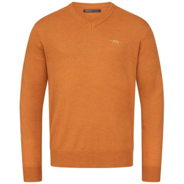 BLASER MERINO V-NECK SWEATHER RUST