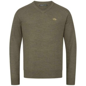 BLASER MERINO V-NECK SWEATHER DARK OLIVE
