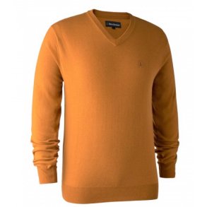 DEERHUNTER KINGSTON STRIKTR�JE V-HALS, GUL