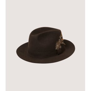 PURDEY FEDORA FILTHAT, DARK BROWN
