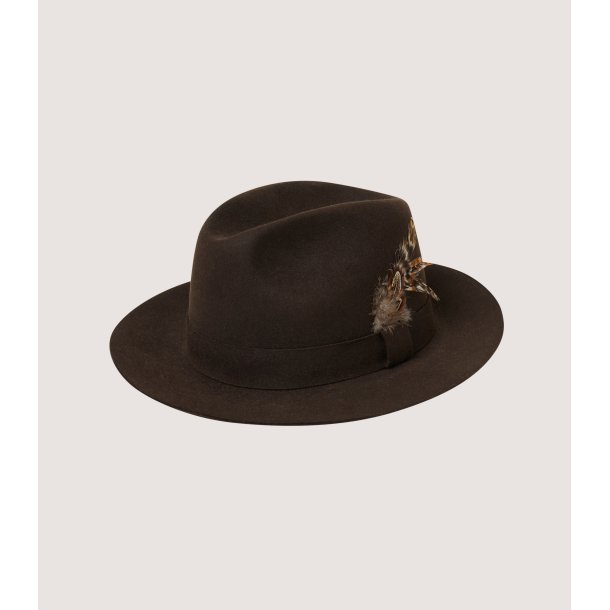 PURDEY FEDORA FILTHAT, DARK BROWN