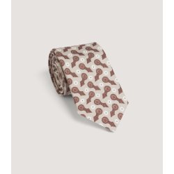 PURDEY BARREL BLOSSOM TIE, TAUPE