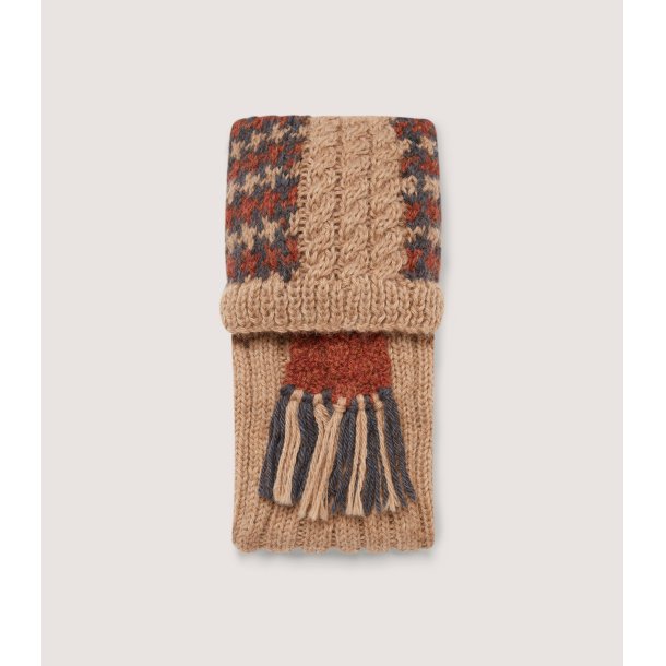 PURDEY HAWKERS ORKNEY ALPACA SOCKS-GARTER, CAMEL