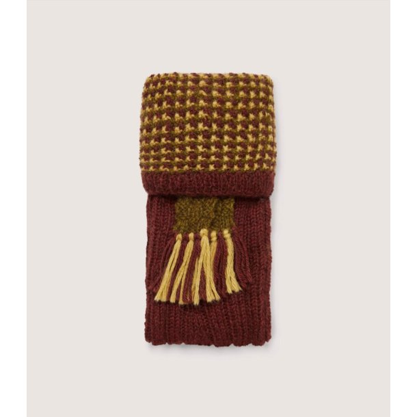 PURDEY PENTIRE CROSS KNIT SOCKS-GARTER, CHESTNUT