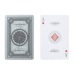 PURDEY ENGRAVING PLAYING CARDS, SILVER