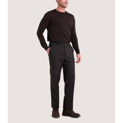 PURDEY LIGHTWEIGHT MERINO C-NECK, CHOCOLATE