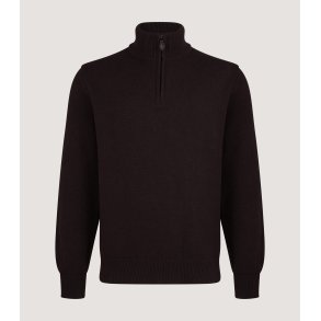 PURDEY HERTFORD WOOL SWEA. W/PATCH, BRUN