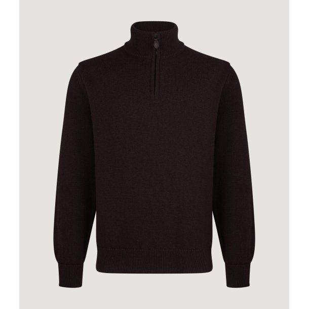 PURDEY HERTFORD WOOL SWEA. W/PATCH, BRUN