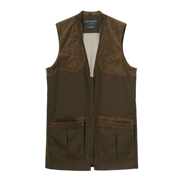 PURDEY SOMMER SPORTING VEST, DARK GREEN