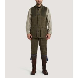 PURDEY HI-COLLAR TWEED SPORTING VEST, TOM