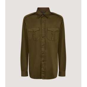 PURDEY KHARTOUM COTTON SHIRT, LODEN