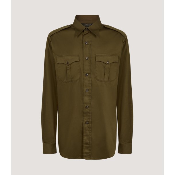 PURDEY KHARTOUM COTTON SHIRT, LODEN