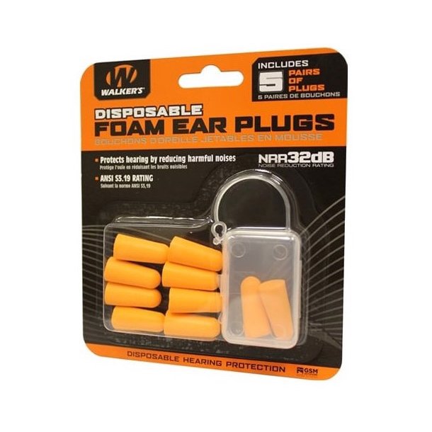 WALKER FOAM EARPLUGS,  5 S�T
