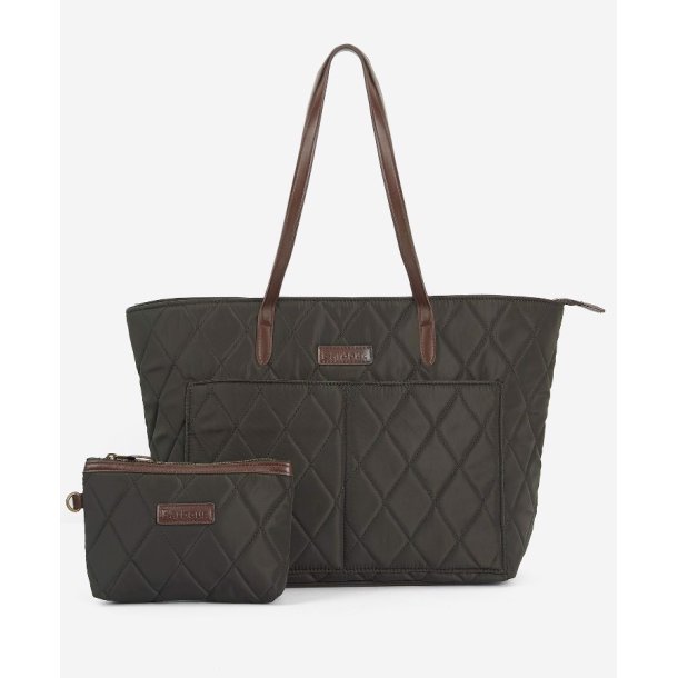 BARBOUR QUILT TOTE BAG OLIVE - ONESIZE
