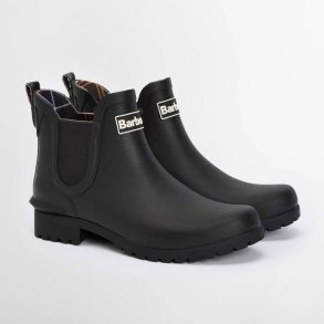 BARBOUR WILTON LADY KORT GUMMISTVLE, SORT