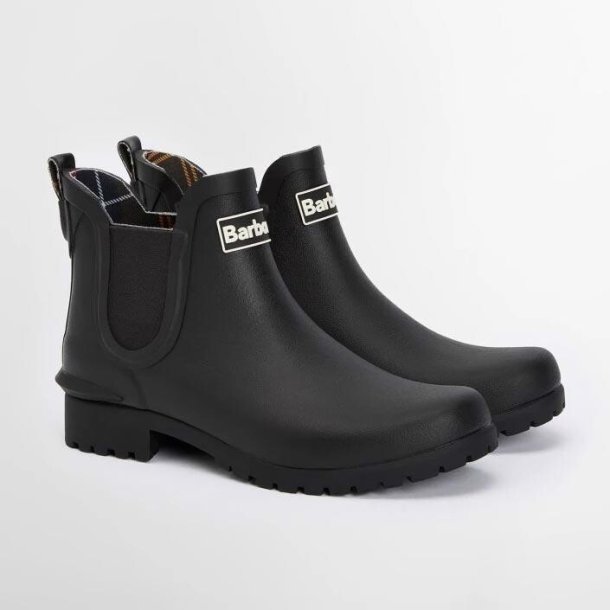 BARBOUR WILTON LADY KORT GUMMISTVLE, SORT