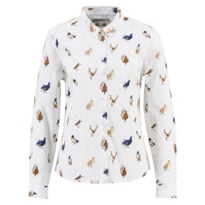 BARBOUR BRAMBLES SKJORTE. BIRD PRINT