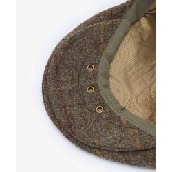 BARBOUR CRIEFF CAP, OLIVE / BLUE / RED