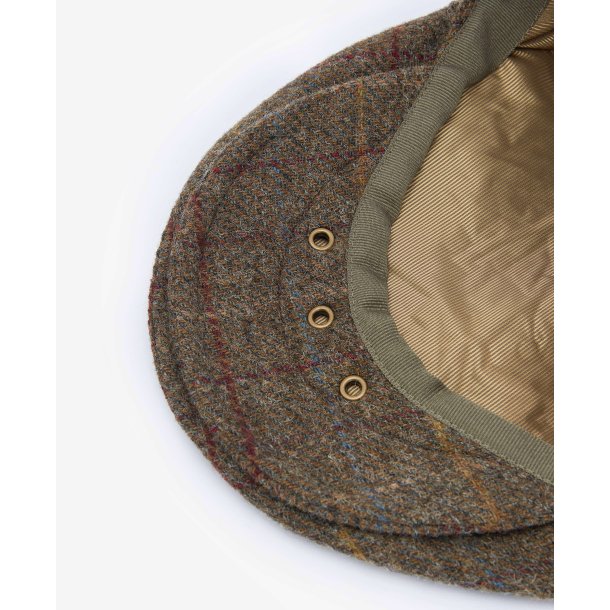 BARBOUR CRIEFF CAP, OLIVE / BLUE / RED