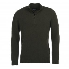 BARBOUR HOLDEN HALF ZIP, OLIVE