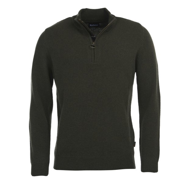 BARBOUR HOLDEN HALF ZIP, OLIVE